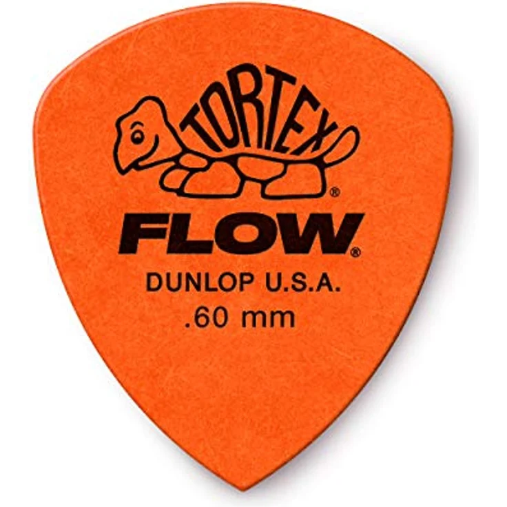 Dunlop Tortex Flow Pick .60 mm, Plektrum Pack mit 12 Stück, Tortex Material, Flow-Form – Bild 1