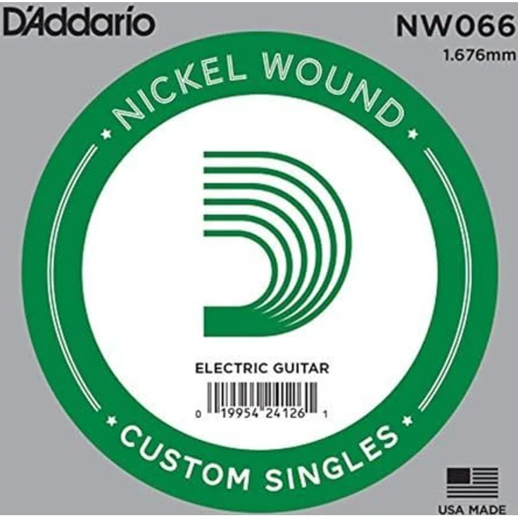 D'Addario NW066 Nickel-Einzelsaite für Gitarren, Saitenstärke 0,066 Zoll, XL Nickel Round Wound – Bild 2