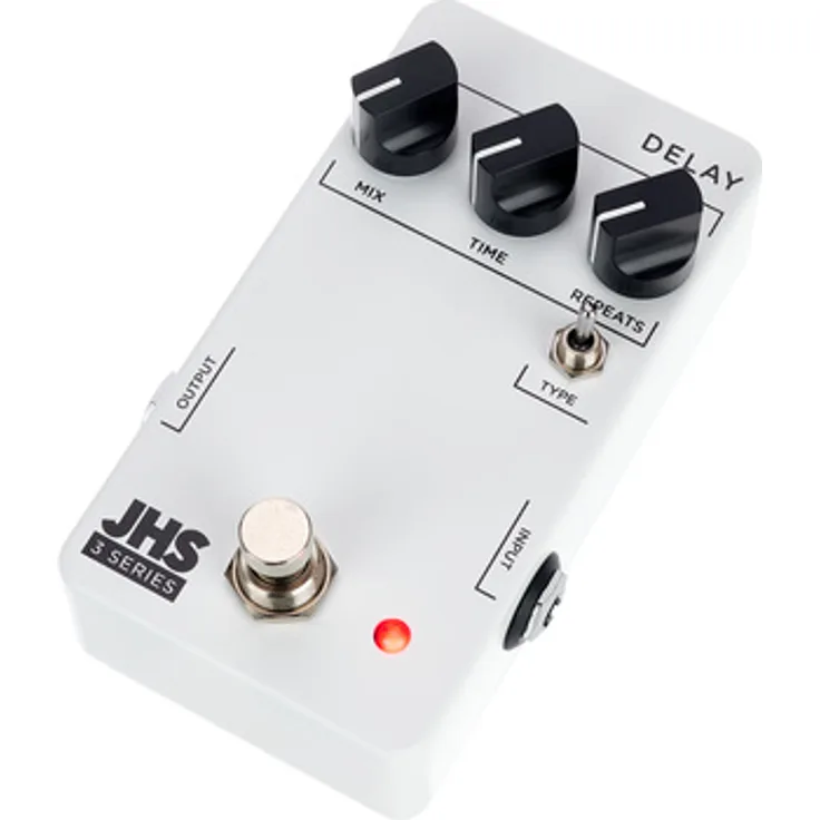 JHS Pedals 3 Series Delay, Delay Effektpedal mit regelbarer Delay Time von 80 ms bis 800 ms, True Bypass, digital- und analog-voiced Modes