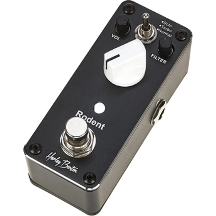Harley Benton MiniStomp Rodent, Overdrive-Pedal für E-Gitarre mit Vintage-Verzerrung, 3 Modi und True Bypass