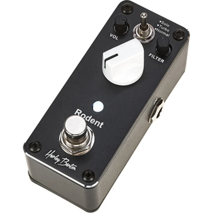 Harley Benton MiniStomp Rodent, Overdrive-Pedal für E-Gitarre mit Vintage-Verzerrung, 3 Modi und True Bypass