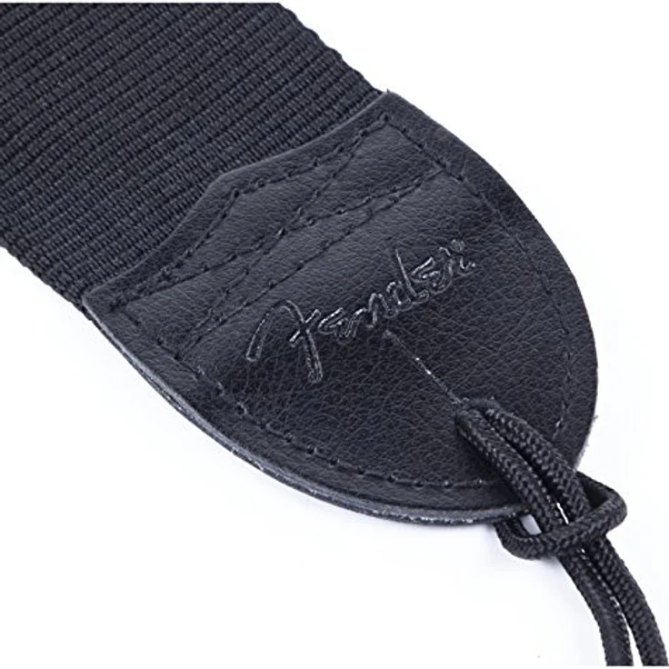 Fender Lightning Bolt Strap, Gitarrengurt aus Nylon, verstellbar von 76cm bis 138cm, 50mm breit, Lederenden mit Fender Logo – Bild 4