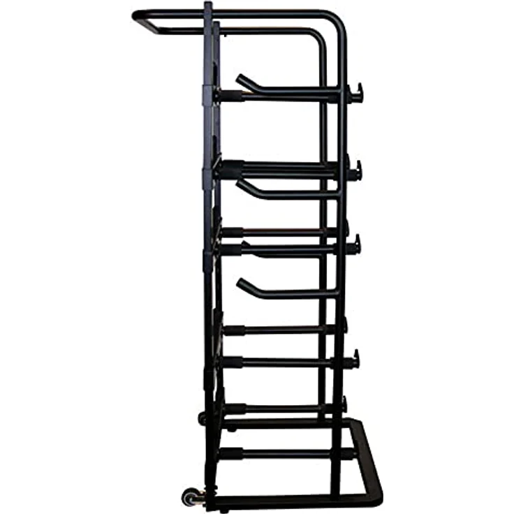 On-Stage DRS9000 Snare Drum Rack, aus hochwertigem Stahl für bis zu fünf Snare Drums bis 16", schwarz mit Rollen – Bild 4