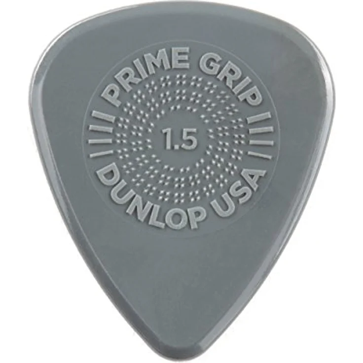 Dunlop Prime Grip Delrin 500 1.50, Plektren Spieler-Pack mit 12 Stück, graue Farbe, 1,50 mm Stärke, Low-Profile Grip – Bild 6