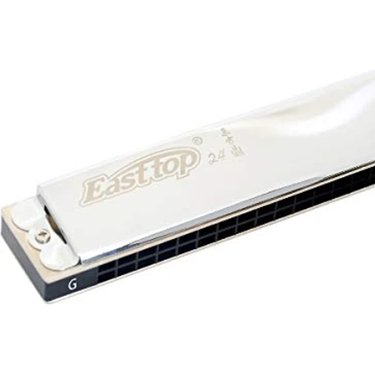 East Top T2406, 24 Löcher Tremolo Mundharmonika in Tonart G, professionelle Mundharmonika mit präzisen Phosphorbronze-Zungenplatten, 1,2 mm dick, für Erwachsene und Schüler, inklusive Reinigungstuch und Anleitung – Bild 4