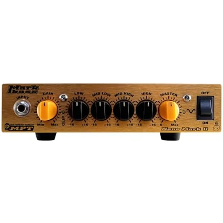 Markbass Nano Mark II Head, E-Bass Topteil mit 300 Watt, kompakt und leicht, inkl. Bi-Band Limiter – Bild 1