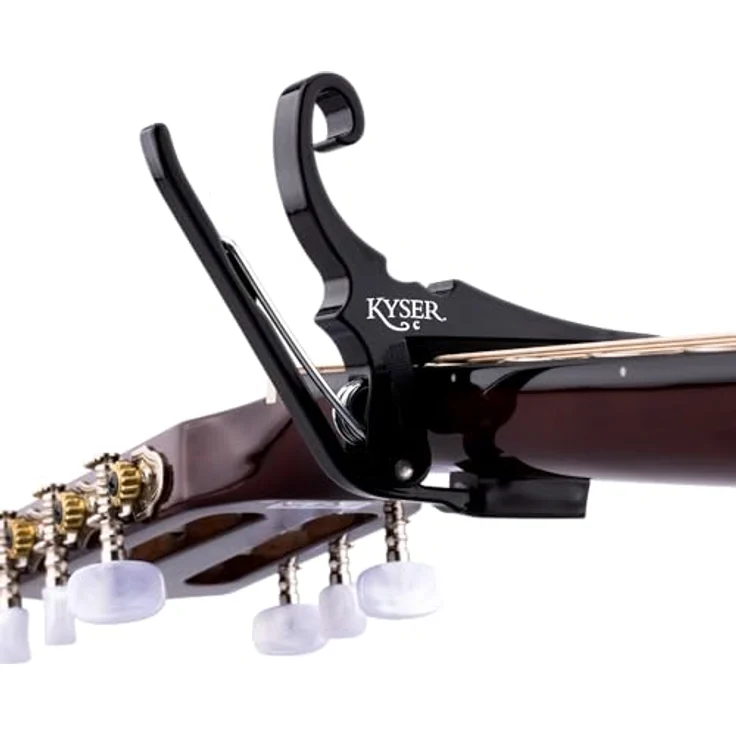 Kyser Quick Change Capo Classic BK, Kapodaster für Konzert- und Flamencogitarren, leichte Aluminiumausführung, schwarz – Bild 3