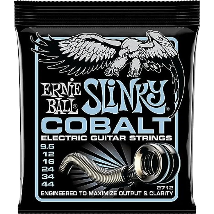 Ernie Ball Primo Slinky Cobalt, Gitarrensaiten für E-Gitarre, 0095-044, klare Höhen und verstärkte Bässe – Bild 1