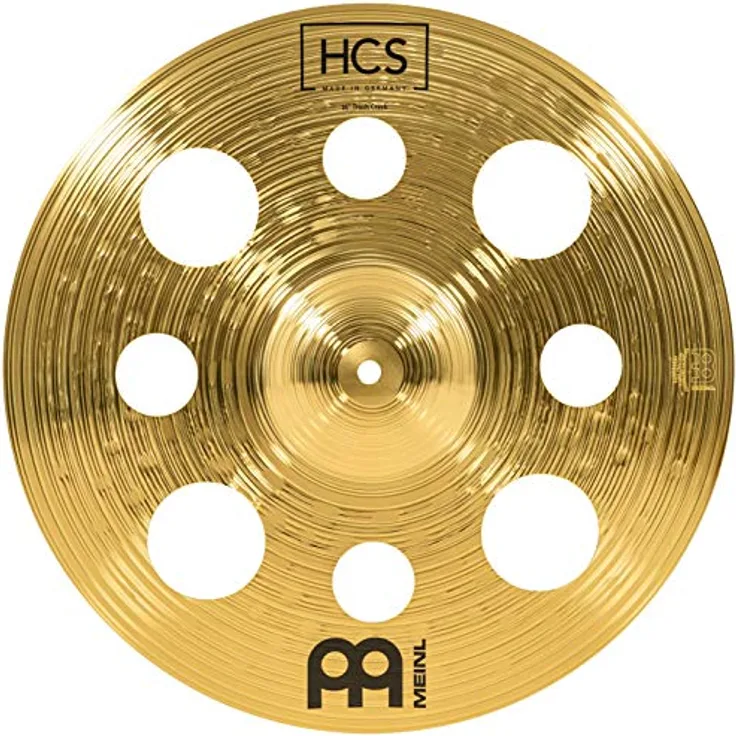 Meinl Cymbals HCS Trash Crash 16 Zoll, Schlagzeug Becken mit Löchern aus Messing, traditionelles Finish (HCS16TRC)