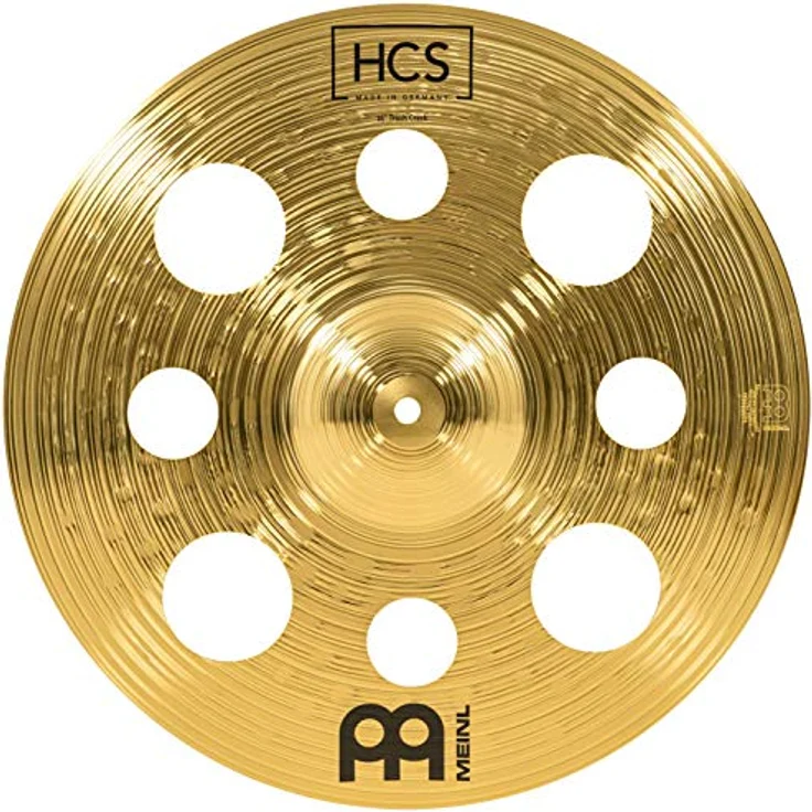Meinl Cymbals HCS Trash Crash 16 Zoll, Schlagzeug Becken mit Löchern aus Messing, traditionelles Finish (HCS16TRC) – Bild 1