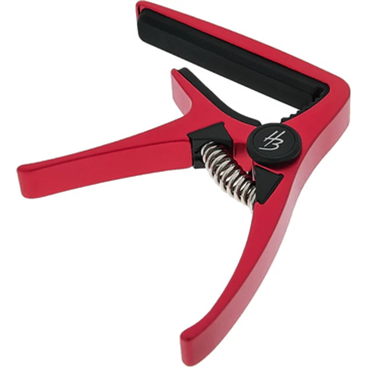 Harley Benton Classical Capo Rot, hochwertiger Kapodaster für Klassikgitarre, einhändig bedienbar, ultraleichte Aluminium-Legierung