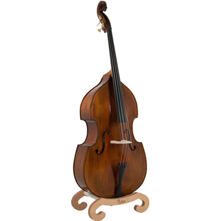 Meister Rubner Double Bass No.67 4/4, vollmassives Konzertinstrument mit deutscher Fichtendecke, Ahornboden und Ebenholzgriffbrett, goldbraune Spiritus-Handlackierung