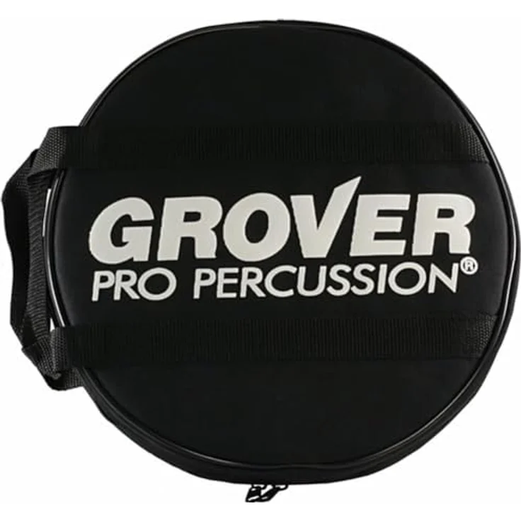 Grover Pro Percussion SX-SB Tambourine, 10" mit doppelreihigen German Silver/Messing Schellen, Fiberskyn Fell und Acousticon Korpus, inkl. Tasche – Bild 3