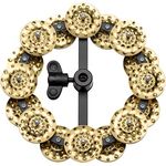 Meinl HTHH2B-BK Hi-Hat Tambourine, 5 Zoll mit gehämmerten Messingschellen, schwarz
