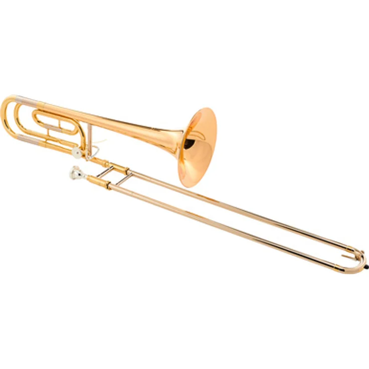 Yamaha YSL-446 GE, Tenorposaune mit Quartventil, ML-Bohrung, 214,4mm Goldmessing-Schallstück, Neusilberzug, lackiert, inkl. Koffer und 48 Mundstück