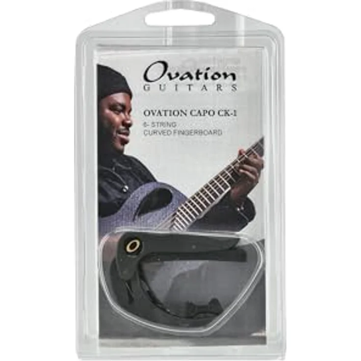 Ovation Kapodaster CK1, Einhand-Kapodaster für gewölbte Griffbretter, 25 g leicht, Made in Germany – Bild 8