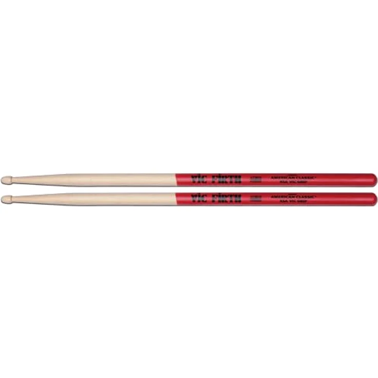 Vic Firth X5AVG American Classic Hickory, Drumsticks mit Vic Grip, Tränenförmiger Kopf, 419mm Länge, 14,4mm Durchmesser – Bild 1