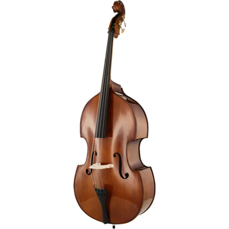 Stentor SR1438 Kontrabass Student II 1/4, vollmassiv mit Fichtendecke und Ahornboden, inkl. gepolsterter Tasche und Holz-Bogen