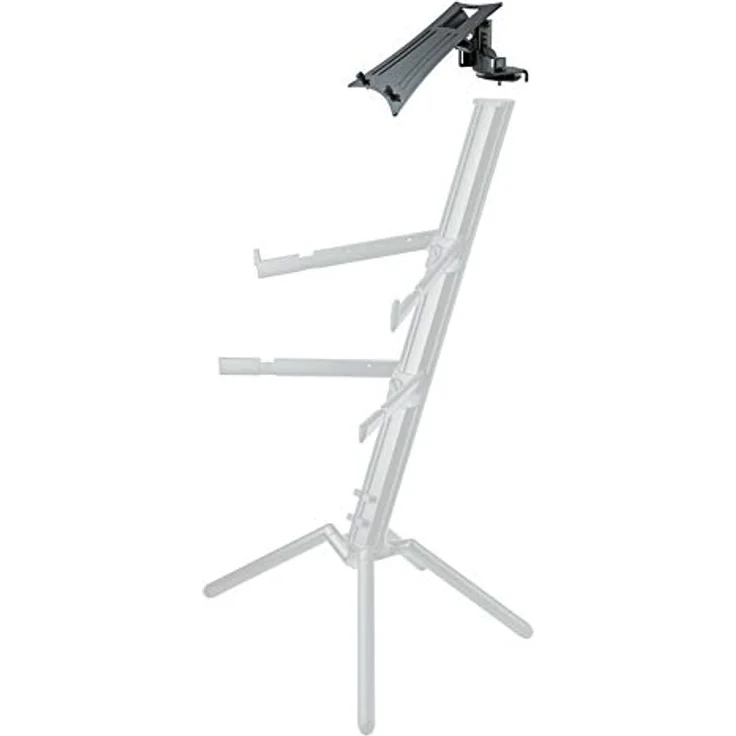 K&M 18863 "Spider Pro", Laptopablage mit stufenlos einstellbarer Neigung, Stahlhalterung und geräteschonenden Auflage-Pads, schwarz strukturiert – Bild 5