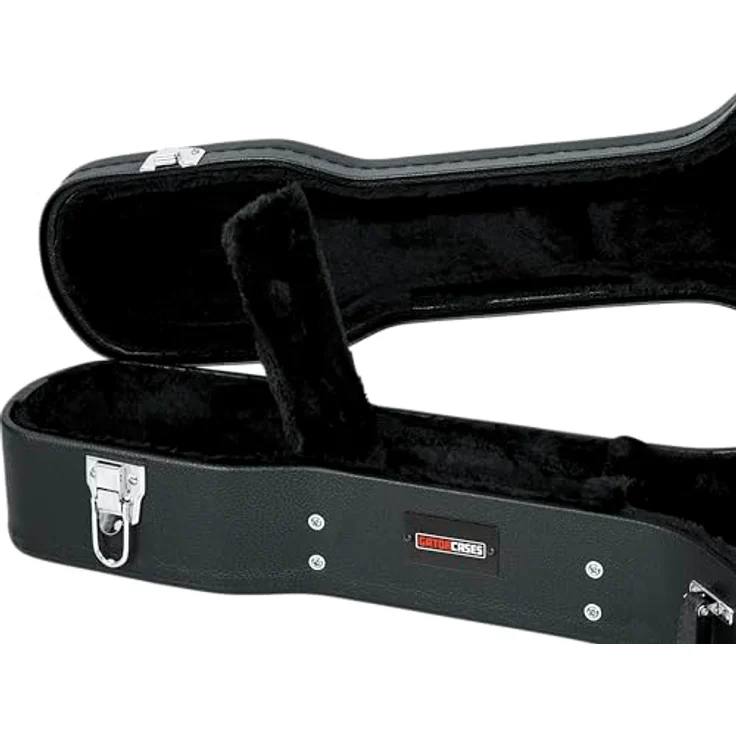 Gator GWE-Classic, Gitarrenkoffer für 4/4 Konzertgitarre, abschließbar, aus Sperrholz, schwarzer Tolex, mit schwarzem Plüschfutter, ergonomischem Tragegriff, Innenfach, Farbe: Schwarz – Bild 14
