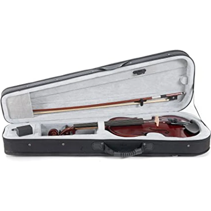 Gewa Pure Violinset HW 4/4, Violingarnitur mit massiver Fichtendecke und Ahornboden, dunkelrotbrauner Lack, inklusive Leicht-Etui und Massaranduba-Bogen – Bild 6