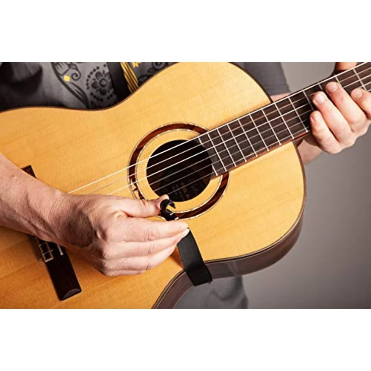Ortega OGSHK-BK Gitarrengurt, strapazierfähiger Nylon-Gitarrengurt mit Schallloch-Haken, verstellbar von 800 mm bis 870 mm, schwarz – Bild 2