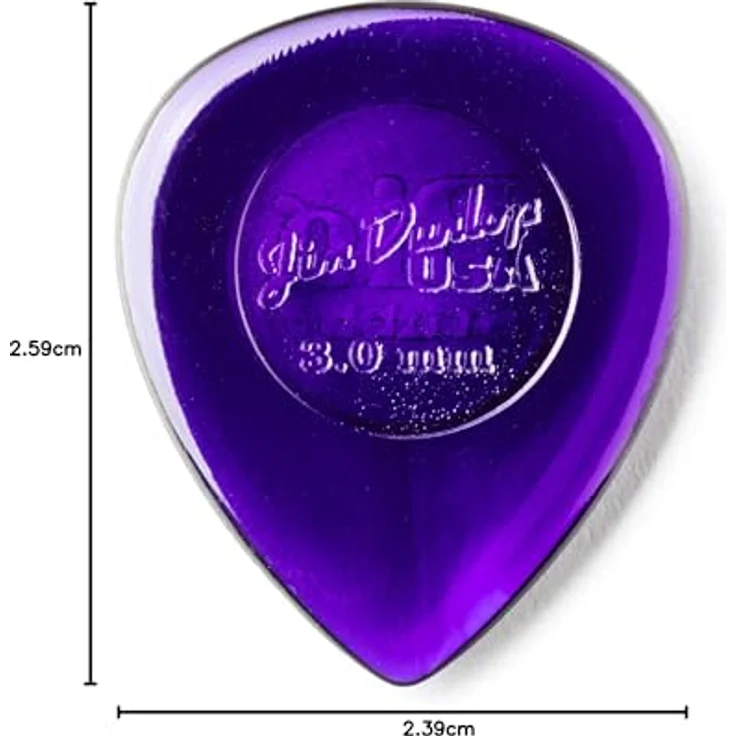 Jim Dunlop Plektrum Big Stubby 3,00mm, 24er Pack mit griffiger Oberfläche und präziser Spitze – Bild 2