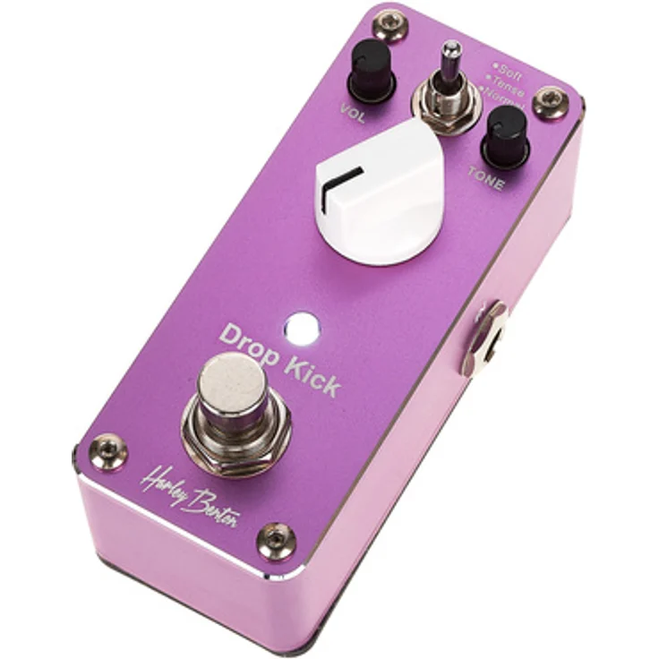 Harley Benton MiniStomp Drop Kick, Overdrive-Pedal mit 3 Modi, echt Bypass, flexibler Klangregelung, Metallchassis, kompaktes Design