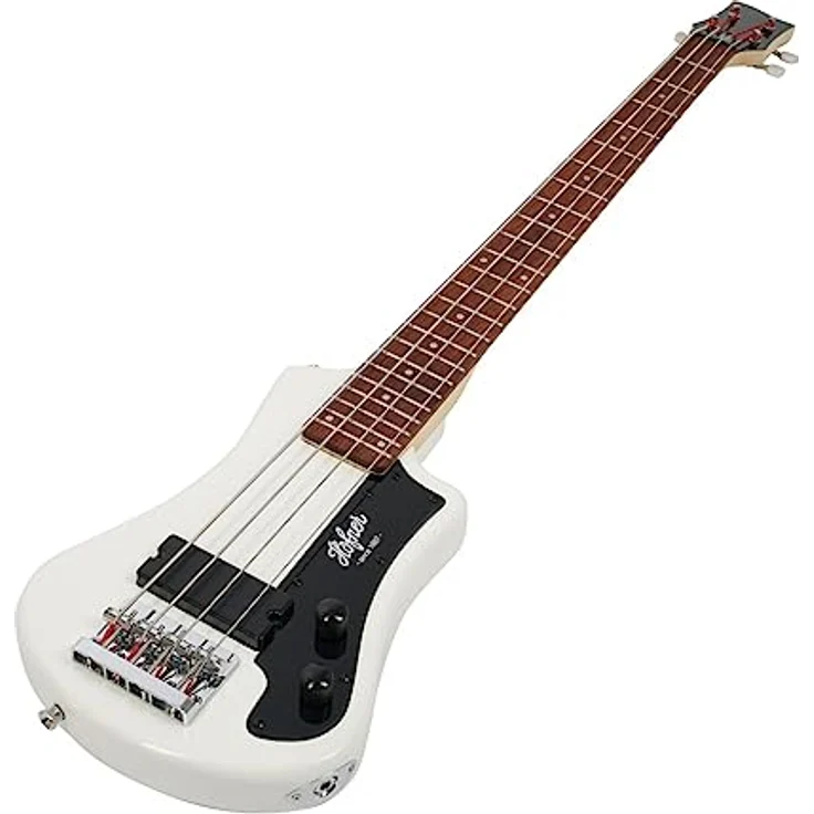 Höfner Shorty Bass Signal White, E-Bass mit Linde Korpus, Ahorn Hals, 24 Bünden und Humbucker Pickup, Short Scale 30" – Bild 3