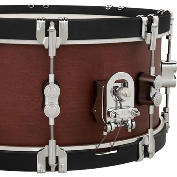 DW PDP 14"x6,5" Ox Blood Snare, Ahornkessel mit Ebony Holzspannreifen und chrom Hardware – Bild 3