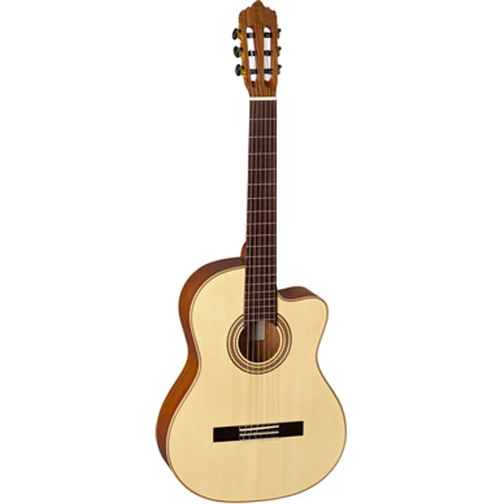 La Mancha Rubi S-C, Konzertgitarre 4/4 Cutaway mit massiver deutscher Fichte Decke, Mahagoni Boden & Zargen, Ovangkol Griffbrett, natur hochglanz