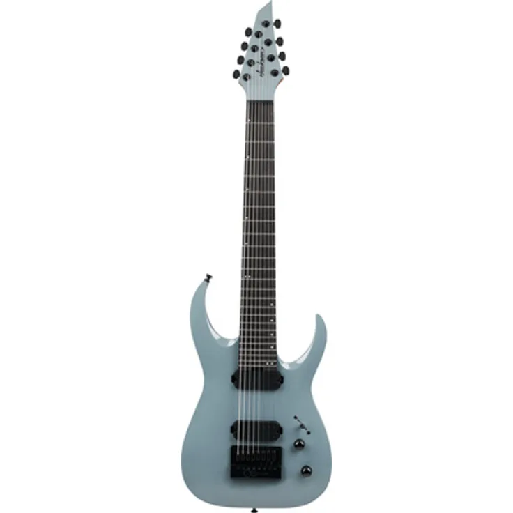 Jackson Pro MM Jugg ET8, 8-Saiter Juggernaut E-Gitarre, Nardo Gray, mit EverTune F8 Brücke und Jumbo Edelstahlbünden