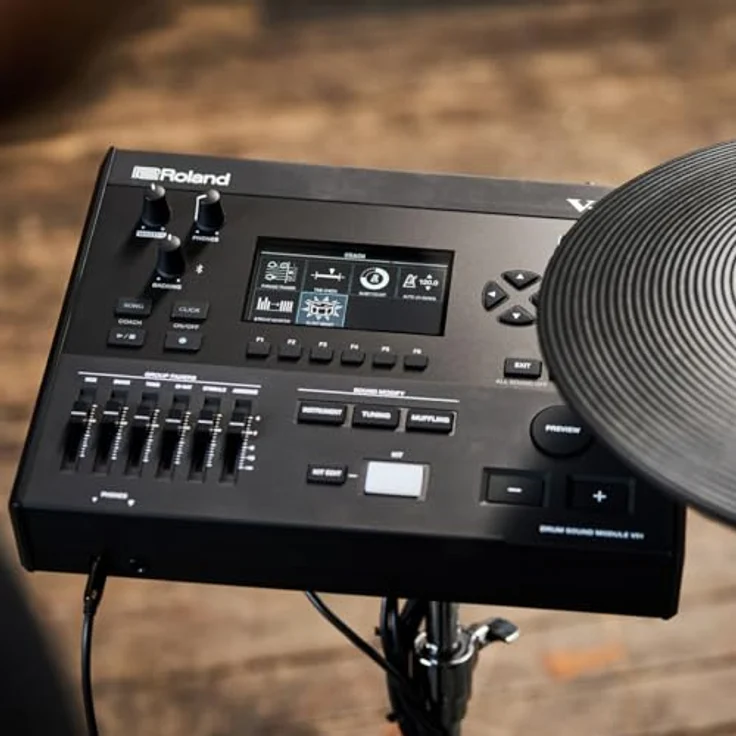 Roland V51 Drum Module, E-Drum Soundmodul mit 200 Kits, 4,3'' Farbdisplay und Bluetooth Audio – Bild 8