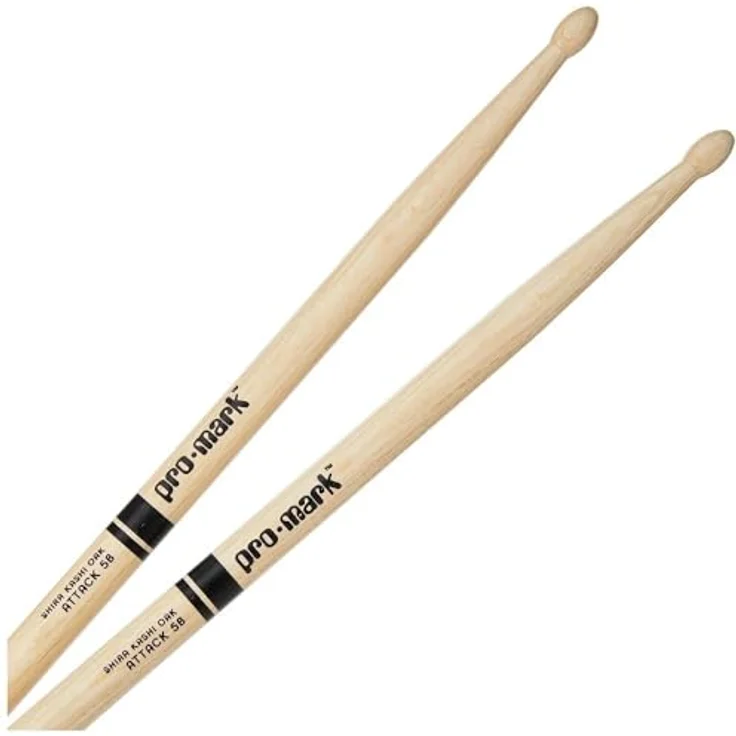 Pro Mark 5B Classic Attack Oak, 4er Set Drumsticks aus Shira Kashi mit ovalem Tip, 40,64 cm lang, 1,5 cm Durchmesser – Bild 4