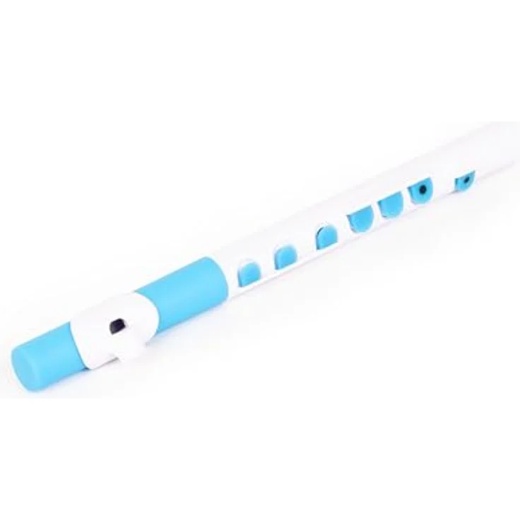 Nuvo TooT 2.0, Querflöte in C mit geradem Kopfstück, Silikonklappen, weiß-blau – Bild 5