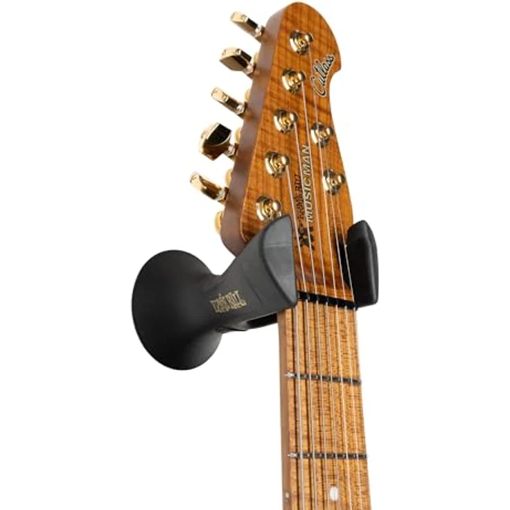 Ernie Ball Wall Hanger Black 9619, Gitarrenständer mit gepolsterter Auflage, schwarz, einfache Wandmontage – Bild 6