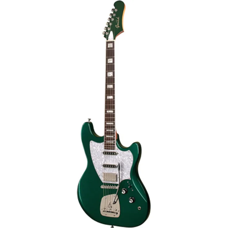 Guild Surfliner Deluxe EM, E-Gitarre in Evergreen Metallic mit HSS Tonabnehmerkonfiguration und geschraubtem Premium geröstetem Ahornhals