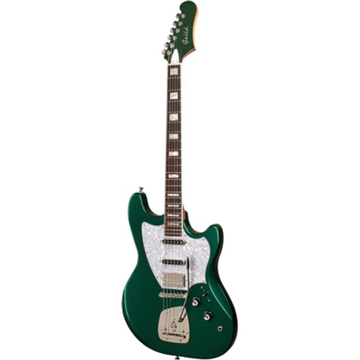 Guild Surfliner Deluxe EM, E-Gitarre in Evergreen Metallic mit HSS Tonabnehmerkonfiguration und geschraubtem Premium geröstetem Ahornhals