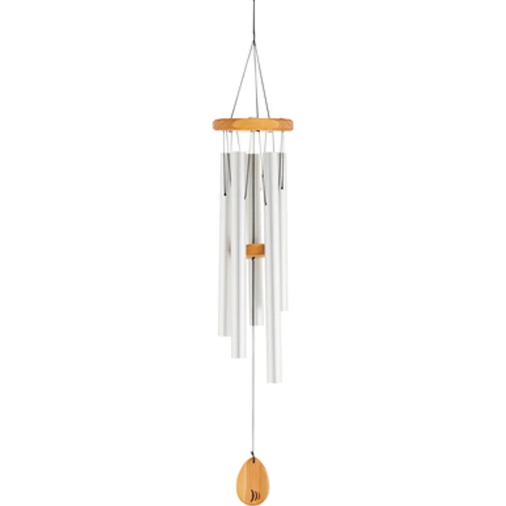Schlagwerk CH340M Shiva Shakti, Windspiel aus eloxiertem Aluminium mit 5 Röhren und konstantem Klang, Gesamtlänge 80 cm – Bild 1