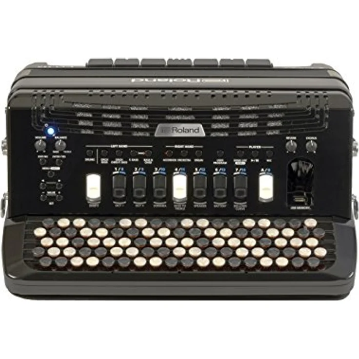 Roland FR-4 XB BK, Kompaktes V-Accordion mit 92 anschlagdynamischen Knöpfen, 120 Bassknöpfen und integriertem Audiorekorder, schwarz – Bild 2