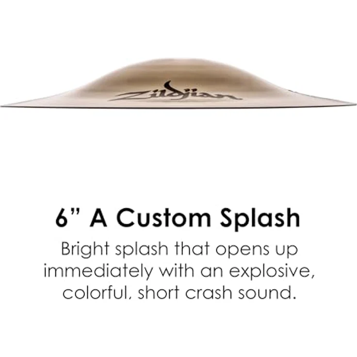 Zildjian 06" A-Custom Splash, brillantes Schlagzeugbecken mit facettenreichem, schnellem Klang – Bild 3