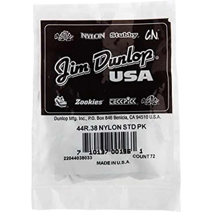 Dunlop Nylon Standard Pick .38 mm, Plektrum Pack mit 72 Stück, warmen Sound und Flexibilität – Bild 8