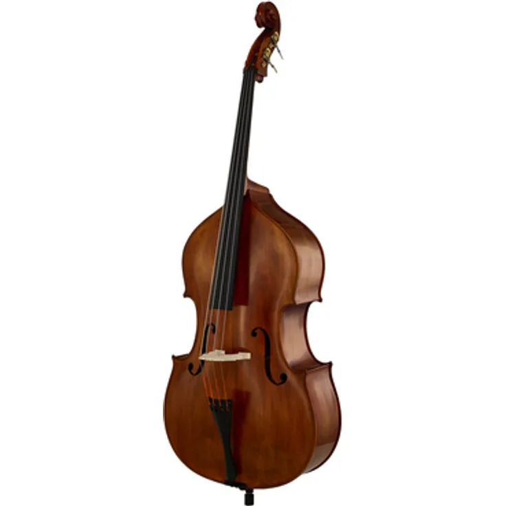 Meister Rubner Double Bass No.66 3/4, vollmassives Konzertinstrument mit gewölbtem Pappelboden, Ebenholzgriffbrett und goldbrauner Handlackierung