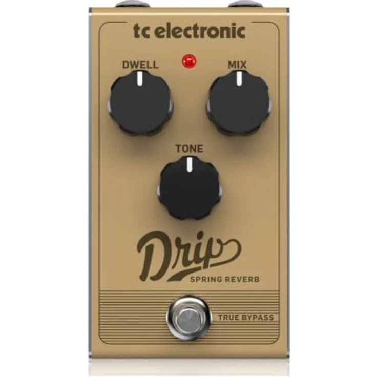 tc electronic Drip Spring Reverb, Effektpedal mit einstellbarem Dwell, Mix und Tone, True Bypass – Bild 1