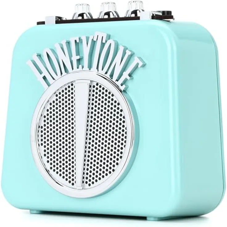 Danelectro N-10 Honeytone Mini Amp AQ, E-Gitarrencombo Mini-Verstärker mit 1 Watt, Clean und Overdrive Sound, Farbe Aqua