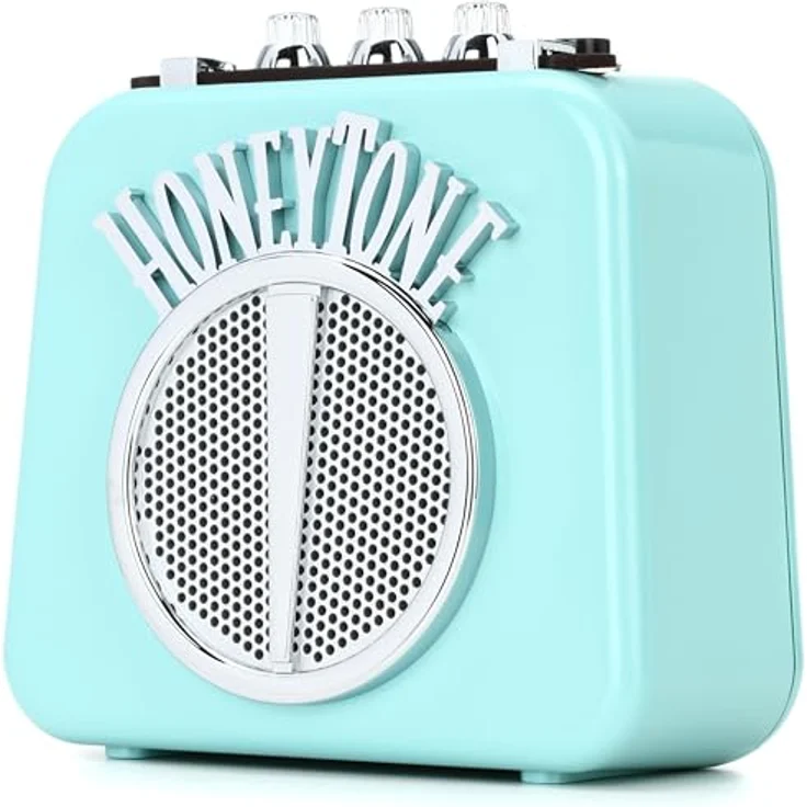 Danelectro N-10 Honeytone Mini Amp AQ, E-Gitarrencombo Mini-Verstärker mit 1 Watt, Clean und Overdrive Sound, Farbe Aqua – Bild 1