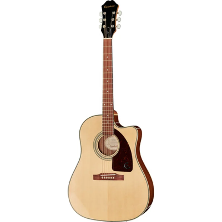 Epiphone J-15 EC Deluxe Natural, Westerngitarre mit Fichtendecke, Mahagoni Korpus und Fishman Presys-II Tonabnehmer, inkl. Koffer