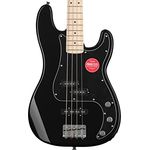 Fender Squier Affinity P-Bass PJ, E-Bassgitarre mit Split-Single-Coil-Precision und Jazz-Bass-Tonabnehmer, schwarz