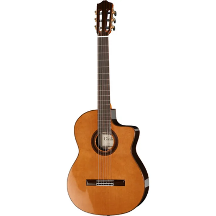Cordoba C7-CE Iberia, Konzertgitarre elektrisch mit Fishman Pickup, Cutaway, massive Zederndecke, Palisandergriffbrett, Natur-Finish