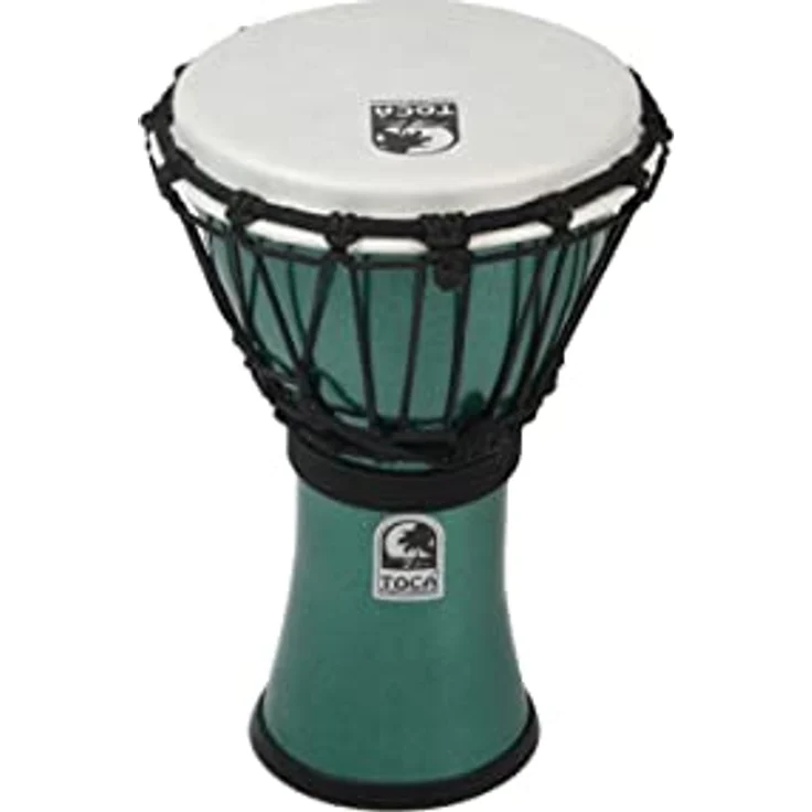 Toca 7" Color Sound Djembe TFCDJ-7MG, grüne Percussion mit leichtem Kunststoffkessel und -fell, ideal für Schulen und Gruppen – Bild 2